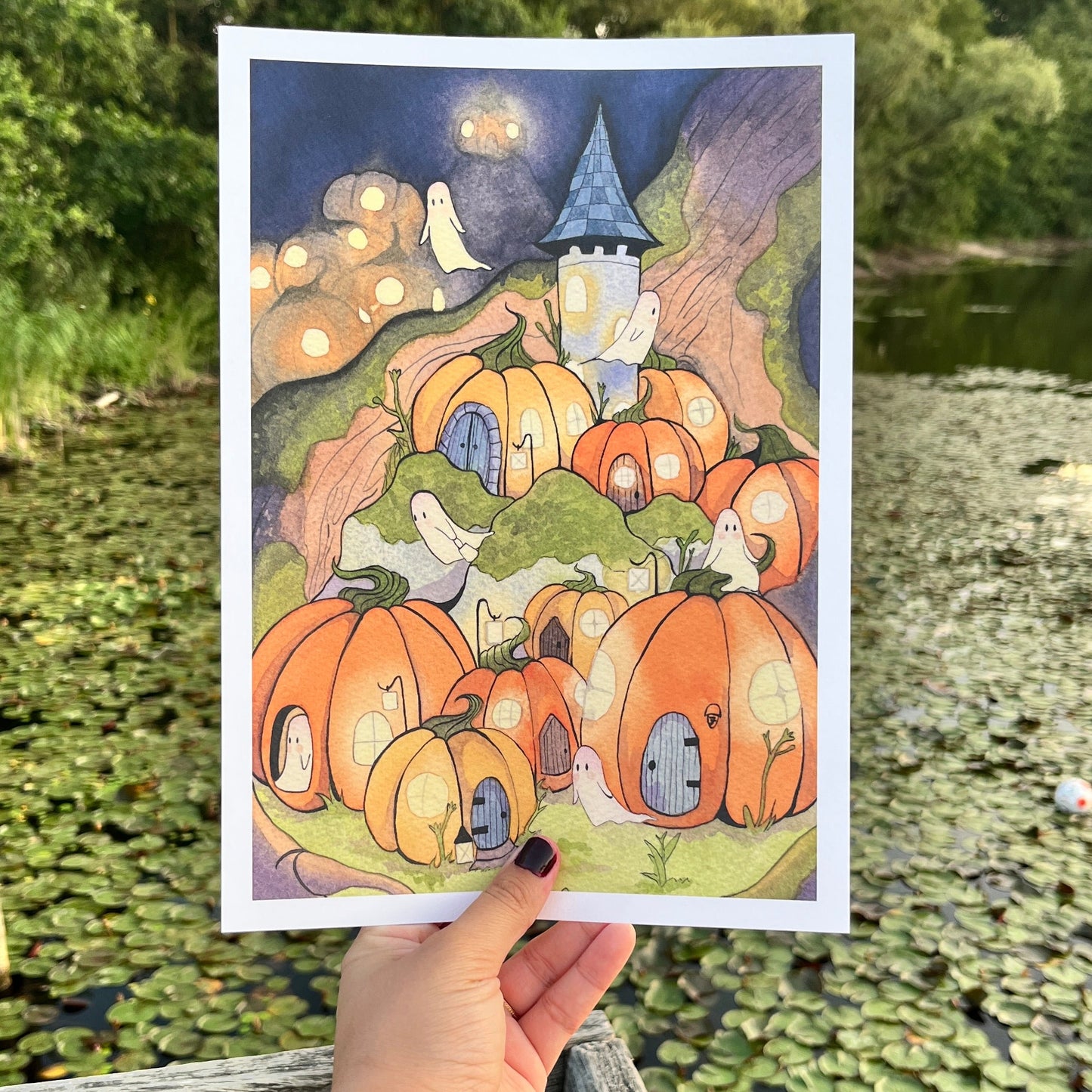 Pumpkin Village Art Print