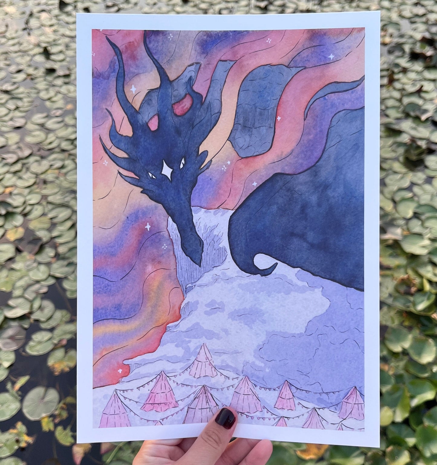 Starry Dragon Art Print