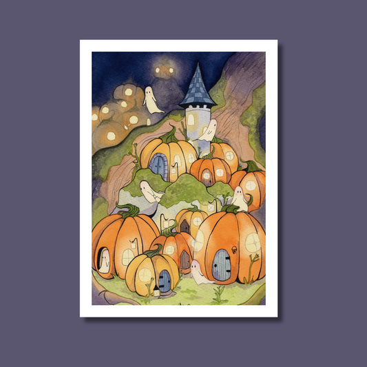 Pumpkin Village Art Print