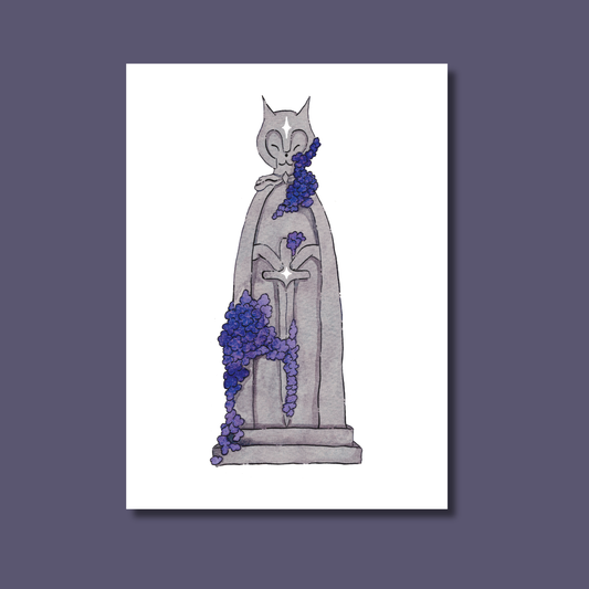 Cat Statue Print