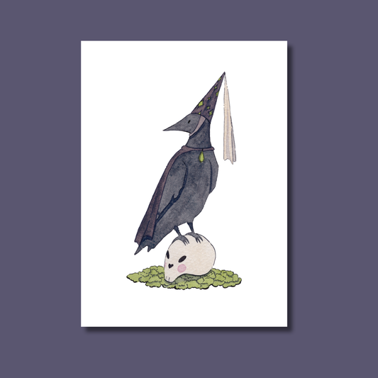 Brown Memento Crow Mori Print