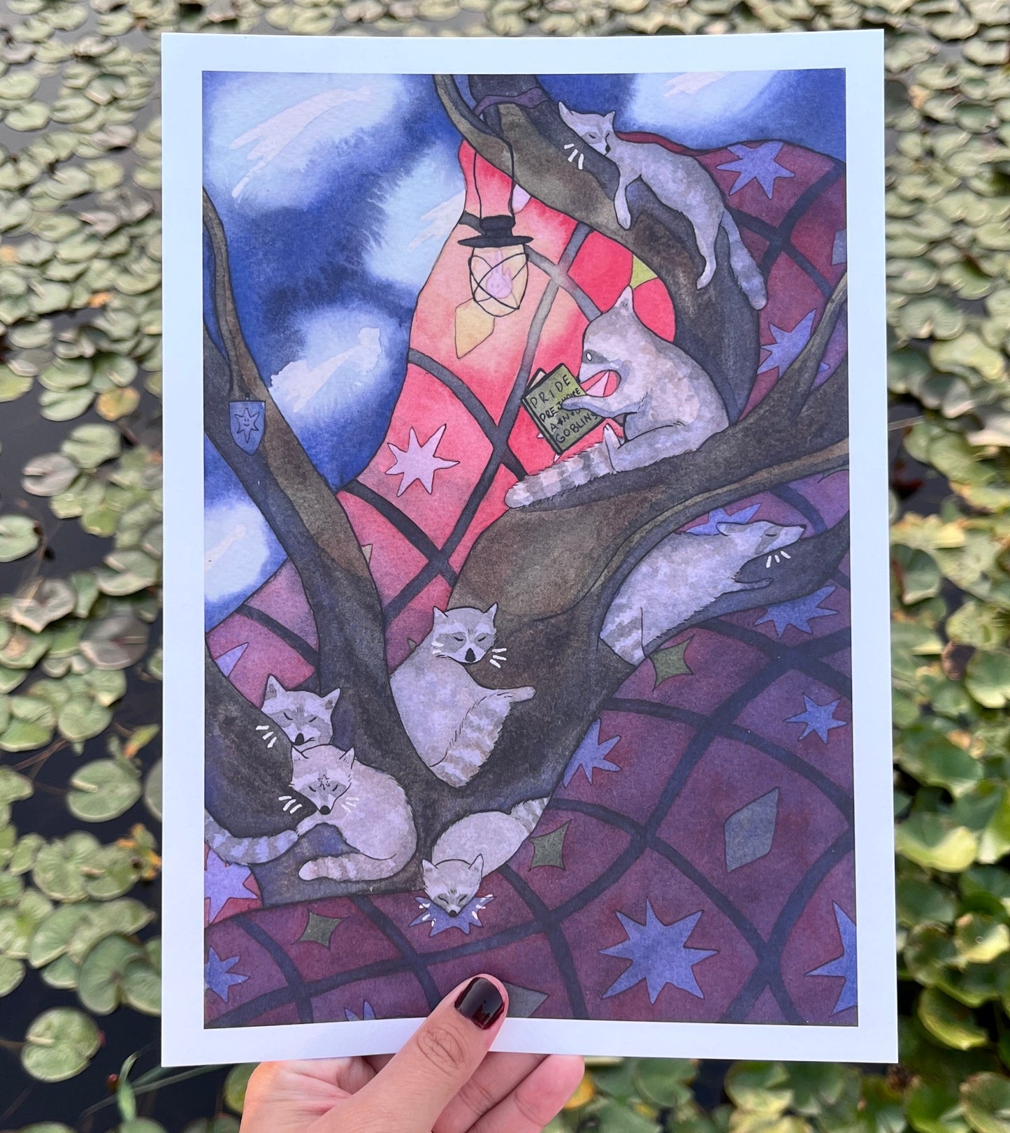 Reading The Stars Away Art Print