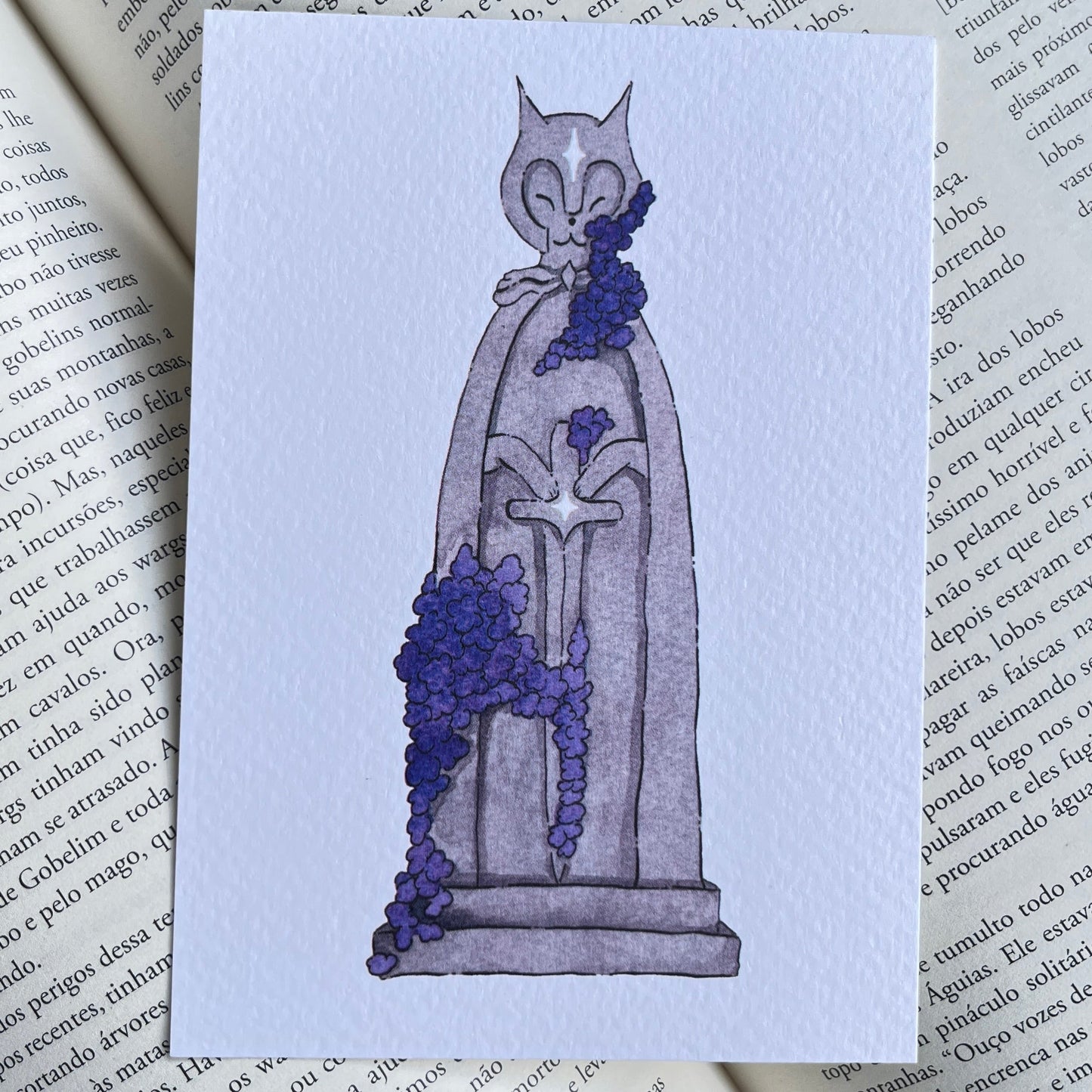 Cat Statue Print
