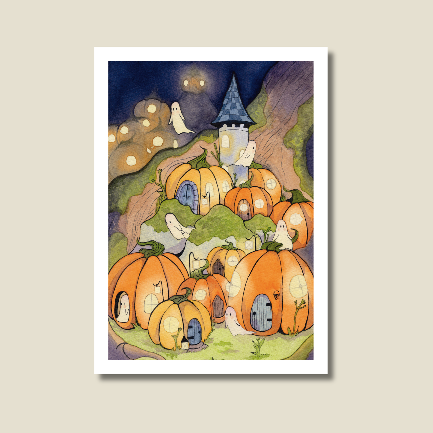 Pumpkin Village Art Print